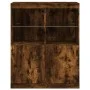 Sideboard mit LED-Leuchten, geräucherte Eiche, 81 x 37 x 100 cm von , Sideboards - Ref: Foro24-836676, Preis: 114,89 €, Rabat...