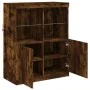 Sideboard mit LED-Leuchten, geräucherte Eiche, 81 x 37 x 100 cm von , Sideboards - Ref: Foro24-836676, Preis: 114,89 €, Rabat...