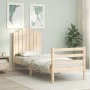 Einzelbettgestell mit Kopfteil aus Massivholz von , Betten und Lattenroste - Ref: Foro24-3194141, Preis: 100,81 €, Rabatt: %