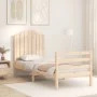Einzelbettgestell mit Kopfteil aus Massivholz von , Betten und Lattenroste - Ref: Foro24-3194141, Preis: 100,81 €, Rabatt: %