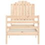 Single bed frame with solid wood headboard by , Beds and slatted bases - Ref: Foro24-3194141, Price: 102,23 €, Discount: %
