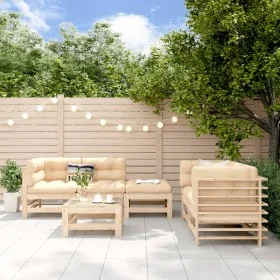 Juego de muebles de jardín 6 piezas madera maciza de pino by , Garden sets - Ref: Foro24-3186200, Price: 329,73 €, Discount: %