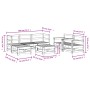 Juego de muebles de jardín 7 piezas madera maciza de pino by , Garden sets - Ref: Foro24-3186242, Price: 400,40 €, Discount: %