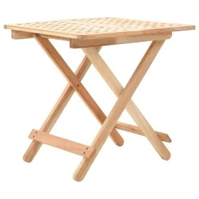 Folding side table in solid walnut wood 50x50x49 cm by vidaXL, Side tables - Ref: Foro24-247105, Price: 72,12 €, Discount: %