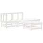 Juego de muebles de jardín 4 pzas madera maciza de pino blanco de , Conjuntos de jardín - Ref: Foro24-3186481, Precio: 220,60...