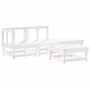 Juego de muebles de jardín 4 pzas madera maciza de pino blanco by , Garden sets - Ref: Foro24-3186481, Price: 226,60 €, Disco...