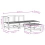 Juego de muebles de jardín 4 pzas madera maciza de pino blanco by , Garden sets - Ref: Foro24-3186481, Price: 226,60 €, Disco...
