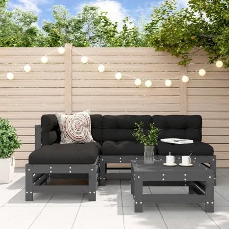 Juego de sofás de jardín 5 piezas madera maciza de pino gris von , Gartensets - Ref: Foro24-3186552, Preis: 322,76 €, Rabatt: %