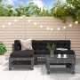 Juego de sofás de jardín 5 piezas madera maciza de pino gris von , Gartensets - Ref: Foro24-3186552, Preis: 327,01 €, Rabatt: %