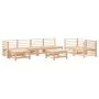 Juego de muebles de jardín 8 piezas madera maciza de pino by , Garden sets - Ref: Foro24-3186578, Price: 433,24 €, Discount: %
