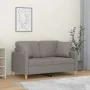 2-seater sofa with taupe gray fabric cushions 120 cm by , Sofas - Ref: Foro24-3200908, Price: 211,17 €, Discount: %