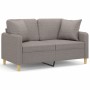 2-seater sofa with taupe gray fabric cushions 120 cm by , Sofas - Ref: Foro24-3200908, Price: 214,38 €, Discount: %