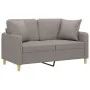 2-seater sofa with taupe gray fabric cushions 120 cm by , Sofas - Ref: Foro24-3200908, Price: 211,17 €, Discount: %