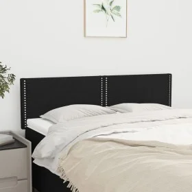 Headboards 2 units black fabric 72x5x78/88 cm by , Headboards and footboards - Ref: Foro24-345926, Price: 35,03 €, Discount: %