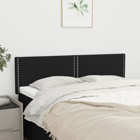 Kopfteile 2 Einheiten aus schwarzem Stoff 72x5x78/88 cm von , Kopf- und Fußteile - Ref: Foro24-345926, Preis: 35,33 €, Rabatt: %