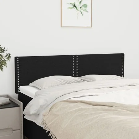 Kopfteile 2 Einheiten aus schwarzem Stoff 72x5x78/88 cm von , Kopf- und Fußteile - Ref: Foro24-345926, Preis: 35,03 €, Rabatt: %