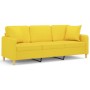 3-Sitzer-Sofa mit hellgelben Stoffkissen 180 cm von , Sofas - Ref: Foro24-3200922, Preis: 275,64 €, Rabatt: %