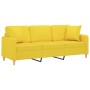 3-Sitzer-Sofa mit hellgelben Stoffkissen 180 cm von , Sofas - Ref: Foro24-3200922, Preis: 275,64 €, Rabatt: %