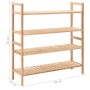 Solid walnut wood shoemaker 69x26x81 cm by vidaXL, Shoe racks and shoe organizers - Ref: Foro24-247103, Price: 54,79 €, Disco...