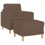 Sillón con taburete tela marrón 60 cm de , Sofás - Ref: Foro24-3201187, Precio: 186,39 €, Descuento: %