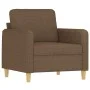 Sillón con taburete tela marrón 60 cm de , Sofás - Ref: Foro24-3201187, Precio: 186,39 €, Descuento: %