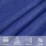 Toldo de vela rectangular HDPE azul 160 g/m² 4x7 m