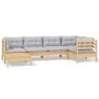 Garden furniture set 6 pieces and cushions solid pine wood by , Garden sets - Ref: Foro24-3096537, Price: 452,76 €, Discount: %
