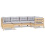 Gartenmöbel-Set 6-teilig und Kissen aus massivem Kiefernholz von , Gartensets - Ref: Foro24-3096537, Preis: 474,71 €, Rabatt: %
