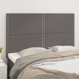 Headboards 4 units gray synthetic leather 72x5x78/88 cm by , Headboards and footboards - Ref: Foro24-3116286, Price: 84,83 €,...