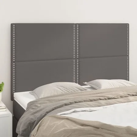 Headboards 4 units gray synthetic leather 72x5x78/88 cm by , Headboards and footboards - Ref: Foro24-3116286, Price: 83,80 €,...