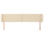 Kopfteil aus cremefarbenem Stoff, 163 x 23 x 78/88 cm von , Kopf- und Fußteile - Ref: Foro24-3117015, Preis: 75,71 €, Rabatt: %