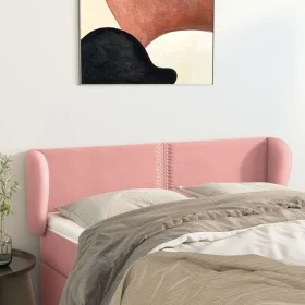 Rosa Samtkopfteil 147x23x78/88 cm von , Kopf- und Fußteile - Ref: Foro24-3117057, Preis: 67,98 €, Rabatt: %