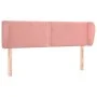 Pink velvet headboard 147x23x78/88 cm by , Headboards and footboards - Ref: Foro24-3117057, Price: 67,95 €, Discount: %