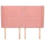 Cabecero con orejas de terciopelo rosa 147x23x118/128 cm de , Cabeceros y pies de cama - Ref: Foro24-3117869, Precio: 126,99 ...