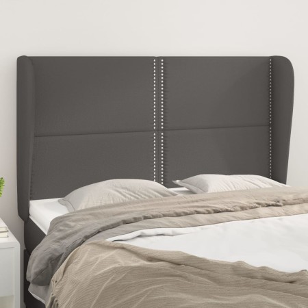 Kopfteil mit Ohren aus grauem Kunstleder, 147x23x118/128cm von , Kopf- und Fußteile - Ref: Foro24-3117910, Preis: 102,12 €, R...