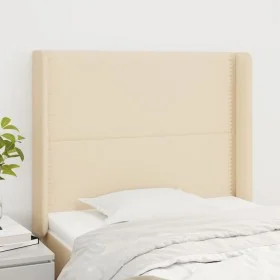 Headboard with cream fabric ears 83x16x118/128 cm by , Headboards and footboards - Ref: Foro24-3119419, Price: 66,76 €, Disco...