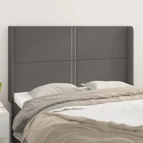 Headboard with ears gray synthetic leather 147x16x118/128cm by , Headboards and footboards - Ref: Foro24-3119534, Price: 97,4...