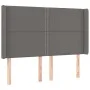 Headboard with ears gray synthetic leather 147x16x118/128cm by , Headboards and footboards - Ref: Foro24-3119534, Price: 97,4...