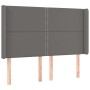 Kopfteil mit Ohren, graues Kunstleder, 147 x 16 x 118/128 cm von , Kopf- und Fußteile - Ref: Foro24-3119534, Preis: 98,65 €, ...
