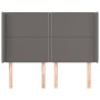 Headboard with ears gray synthetic leather 147x16x118/128cm by , Headboards and footboards - Ref: Foro24-3119534, Price: 98,5...