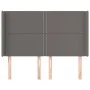 Headboard with ears gray synthetic leather 147x16x118/128cm by , Headboards and footboards - Ref: Foro24-3119534, Price: 97,4...