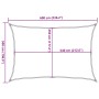Toldo de vela rectangular HDPE azul 160 g/m² 5x6 m