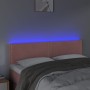 Rosa Samtkopfteil mit LED 144x5x78/88 cm von , Kopf- und Fußteile - Ref: Foro24-3121525, Preis: 57,14 €, Rabatt: %
