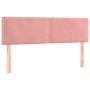 Rosa Samtkopfteil mit LED 144x5x78/88 cm von , Kopf- und Fußteile - Ref: Foro24-3121525, Preis: 57,14 €, Rabatt: %