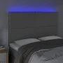 Headboard with LED lights gray synthetic leather 144x5x118/128 cm by , Headboards and footboards - Ref: Foro24-3122378, Price...