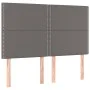 Headboard with LED lights gray synthetic leather 144x5x118/128 cm by , Headboards and footboards - Ref: Foro24-3122378, Price...