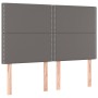 Kopfteil mit LED-Leuchten, graues Kunstleder, 144 x 5 x 118/128 cm von , Kopf- und Fußteile - Ref: Foro24-3122378, Preis: 91,...