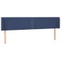 Blue fabric headboard with LED 163x16x78/88 cm by , Headboards and footboards - Ref: Foro24-3123108, Price: 60,16 €, Discount: %