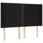 Black fabric headboard with LED 147x16x118/128 cm by , Headboards and footboards - Ref: Foro24-3123908, Price: 108,48 €, Disc...