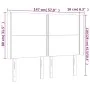 Black fabric headboard with LED 147x16x118/128 cm by , Headboards and footboards - Ref: Foro24-3123908, Price: 108,48 €, Disc...